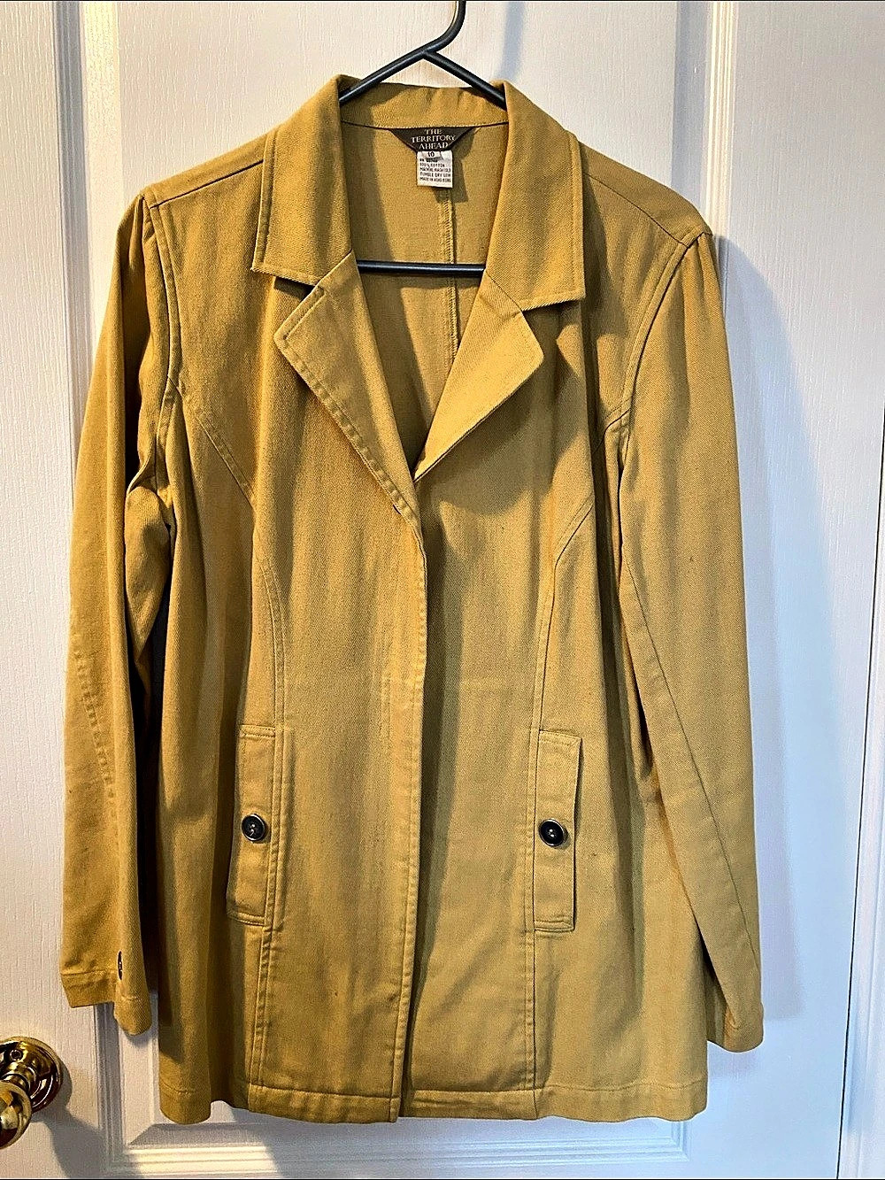 The Territory Ahead Utility Jacket Cotton Yellow Size 10